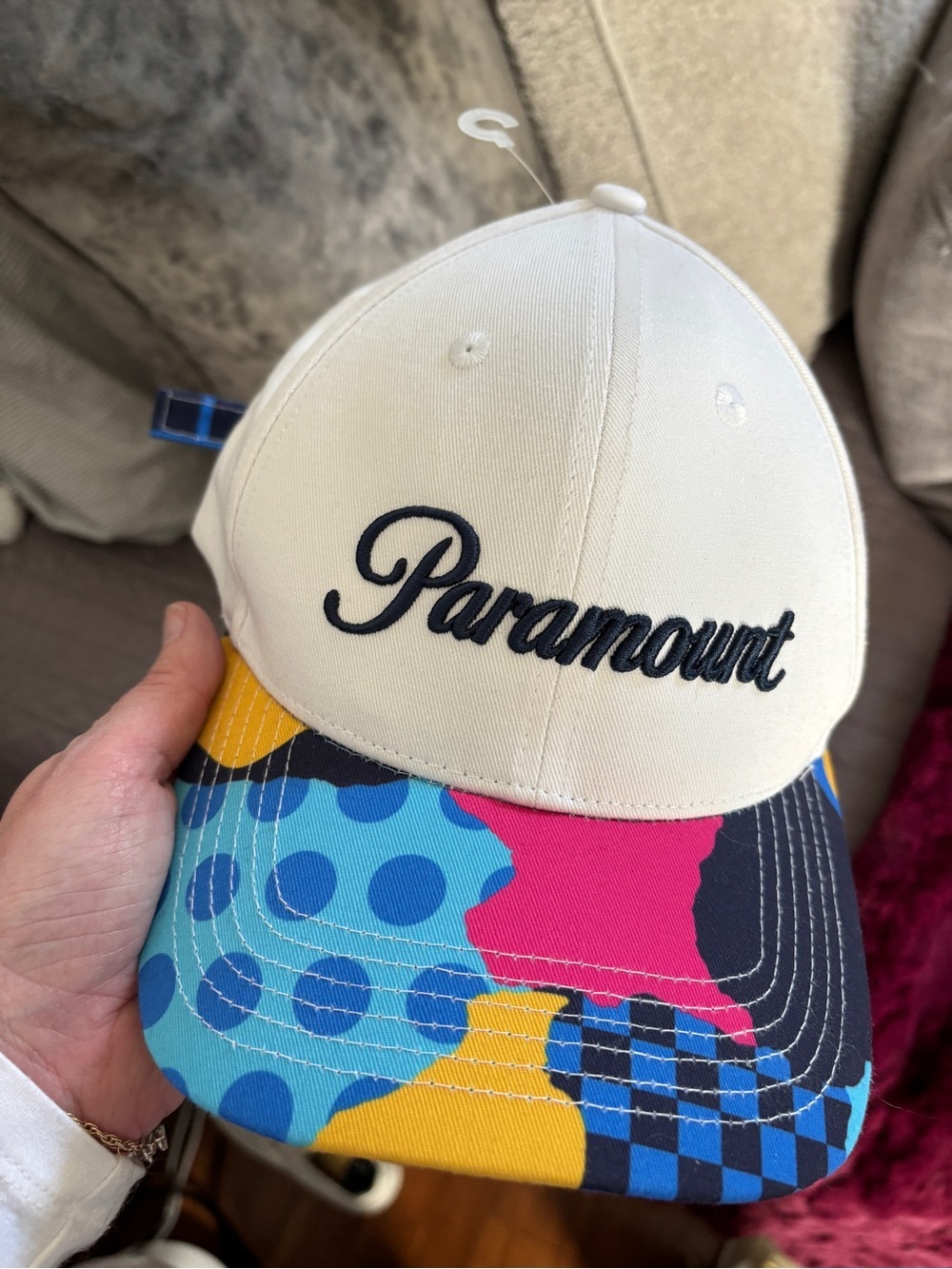Paramount Colorblock Baseball Cap - White, Blue, Pink, Yellow